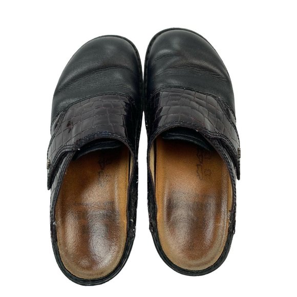 Finn Comfort Germany Aussee Soft Mule Clogs Size 37 Slip On Leather Croco Nappa - Picture 4 of 9